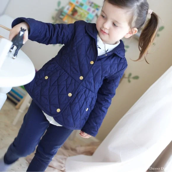 Janie and Jack | Quilted Peplum Barn Jacket - Picture 1 of 6